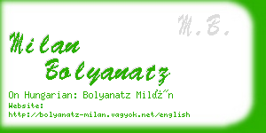 milan bolyanatz business card